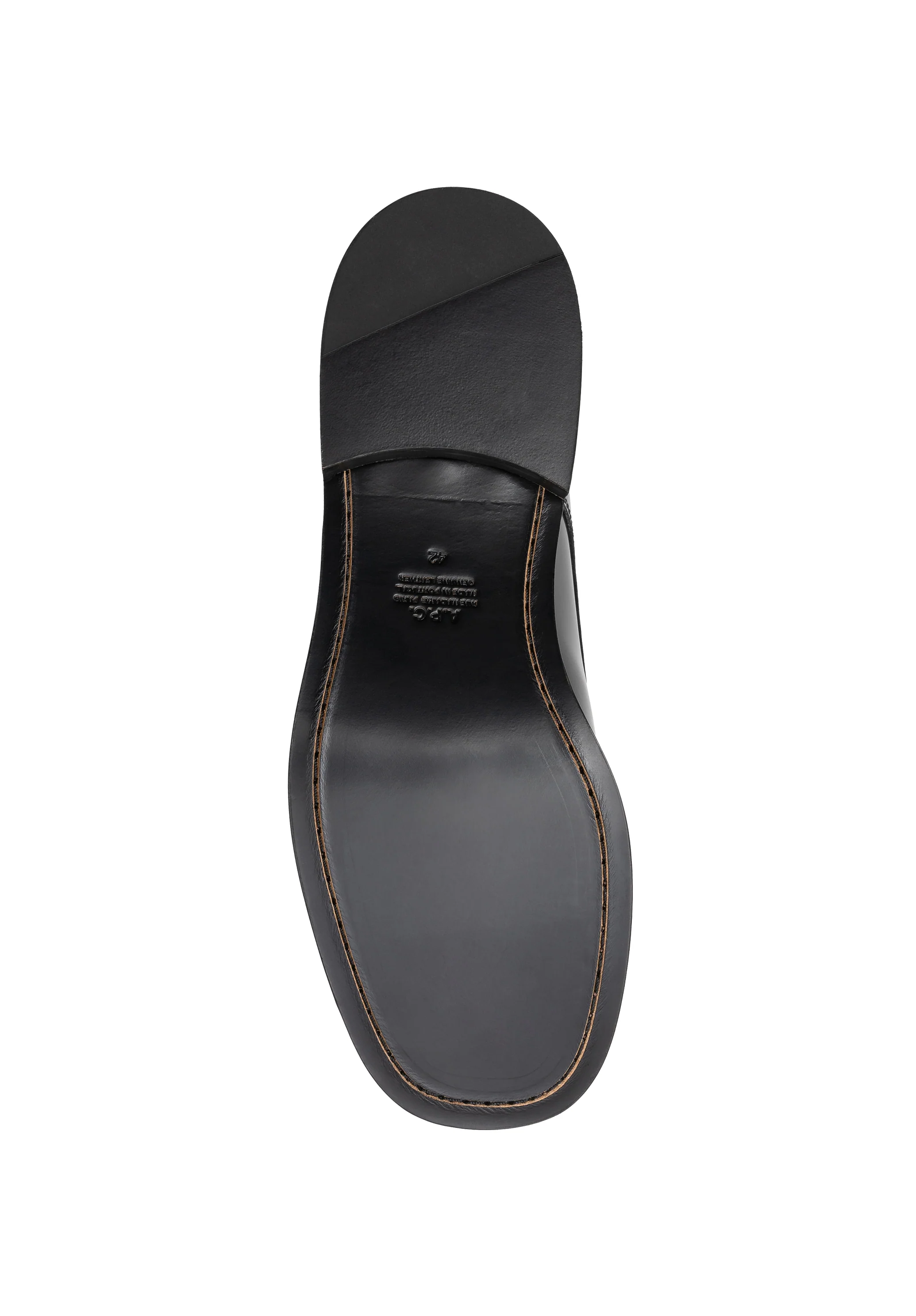 Derbies en cuir glacé. - Noir