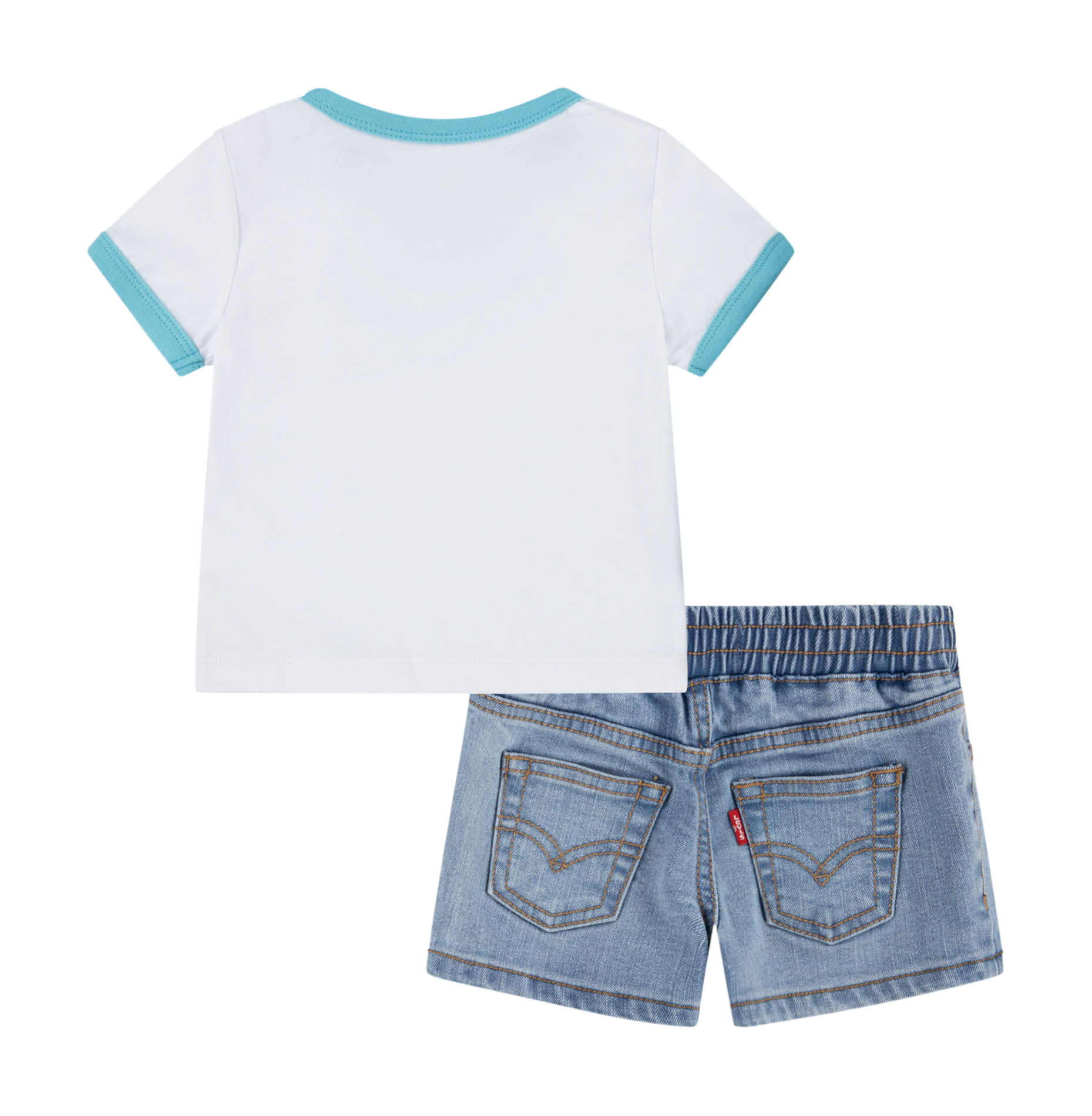 Ensemble tee-shirt imprimé et short | Blanc