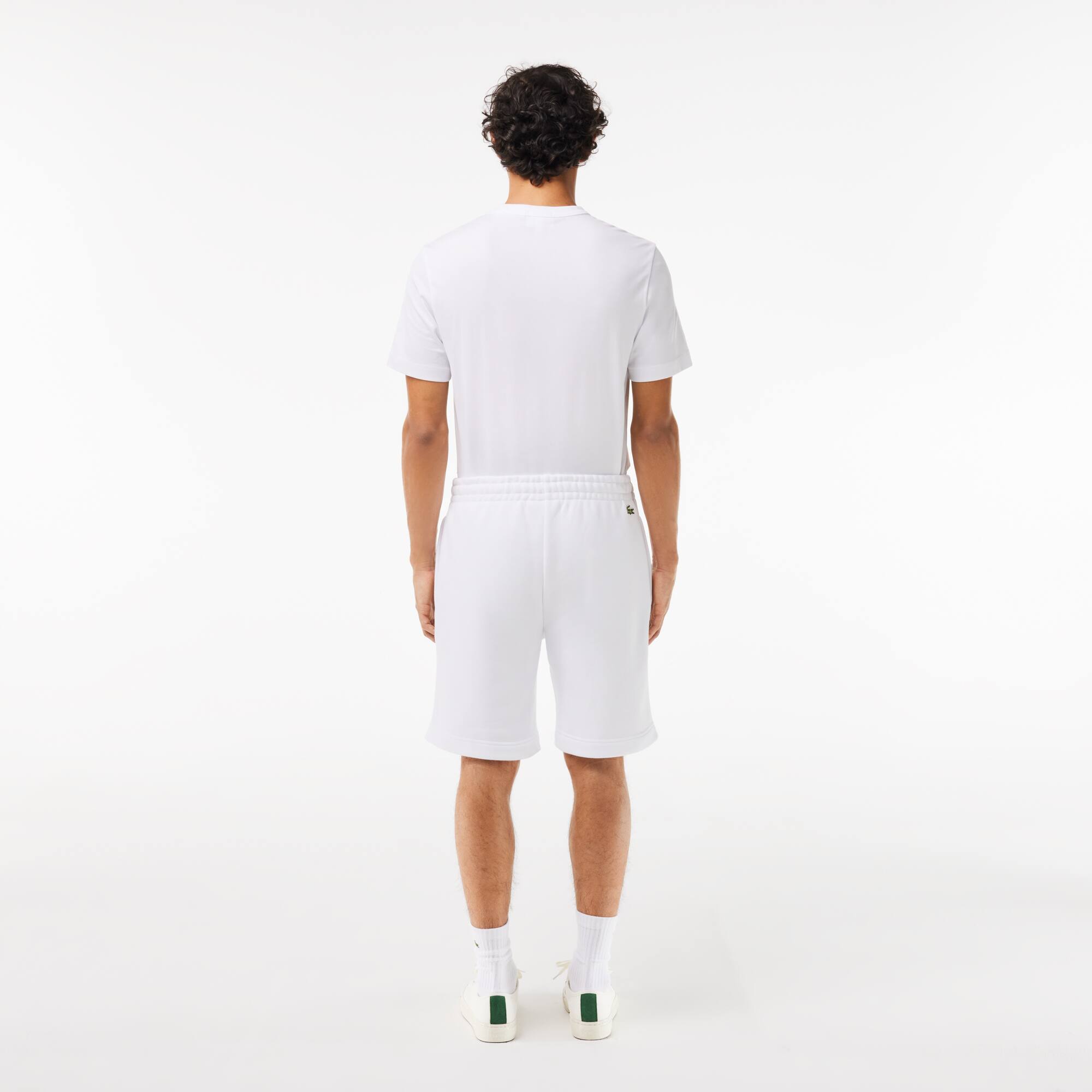 Fleece-Joggingshorts mit aufgesticktem Effekt Bermudas - Weiss - Lacoste - Herren