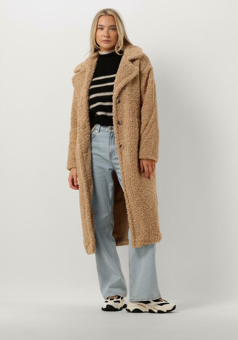 NOTRE-V taupe notre-v teddy jas teddy coat long