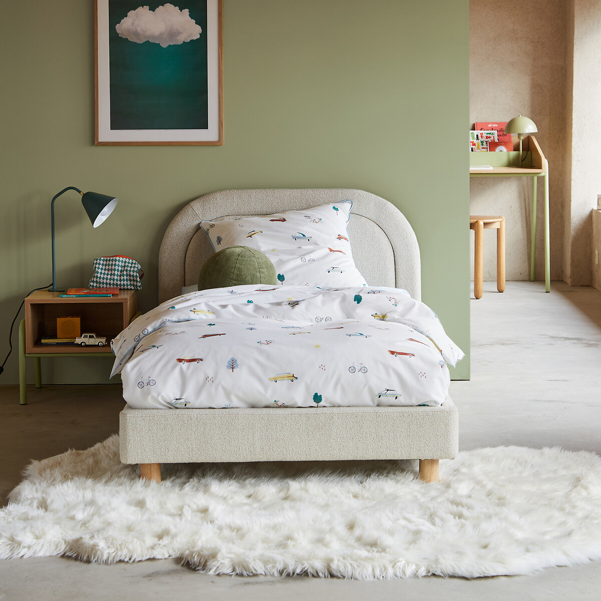 LA REDOUTE INTERIEURS<br>Cama Bouclé com estrado de ripas, Kiera