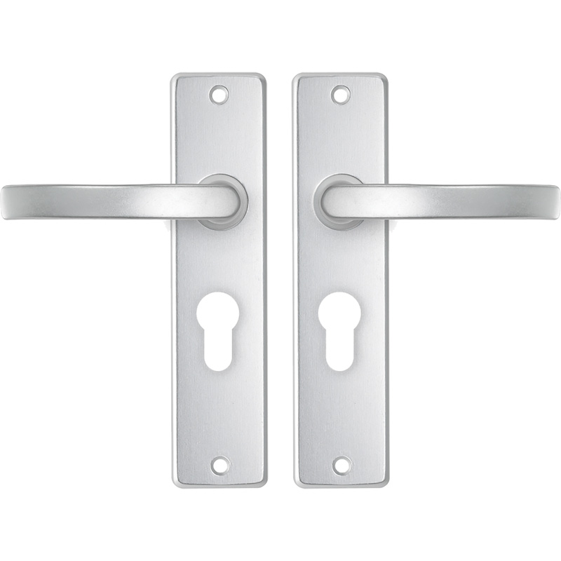 AXA Binnendeurbeslag (basic) Edge kruk Blok PC55 Aluminium