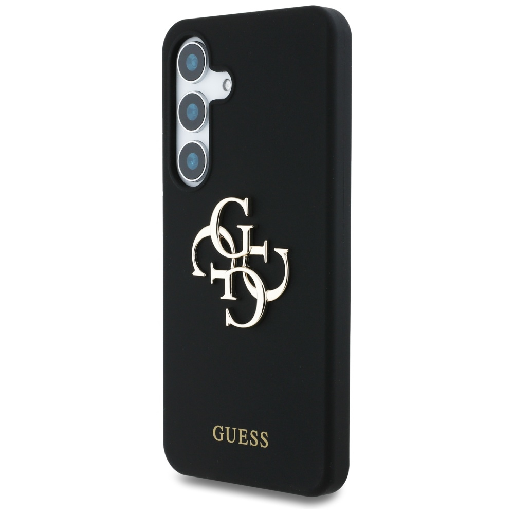 Samsung Galaxy S25 Ultra Silikon Hardcase Hülle Big 4G Logo Bottom Script (GUHCS25LS4SMDK) - Schwarz / Gold