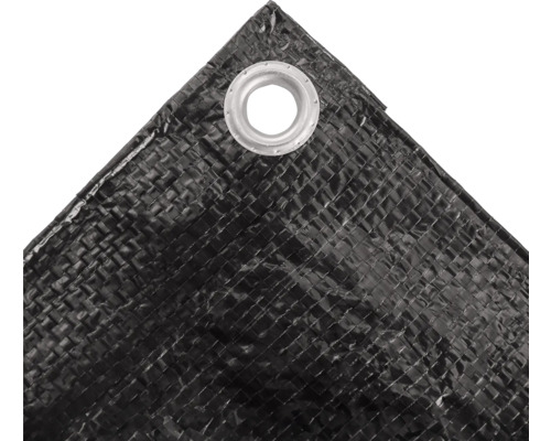 Geweven zeildoek 90 g/m² zwart 2 x 3 m