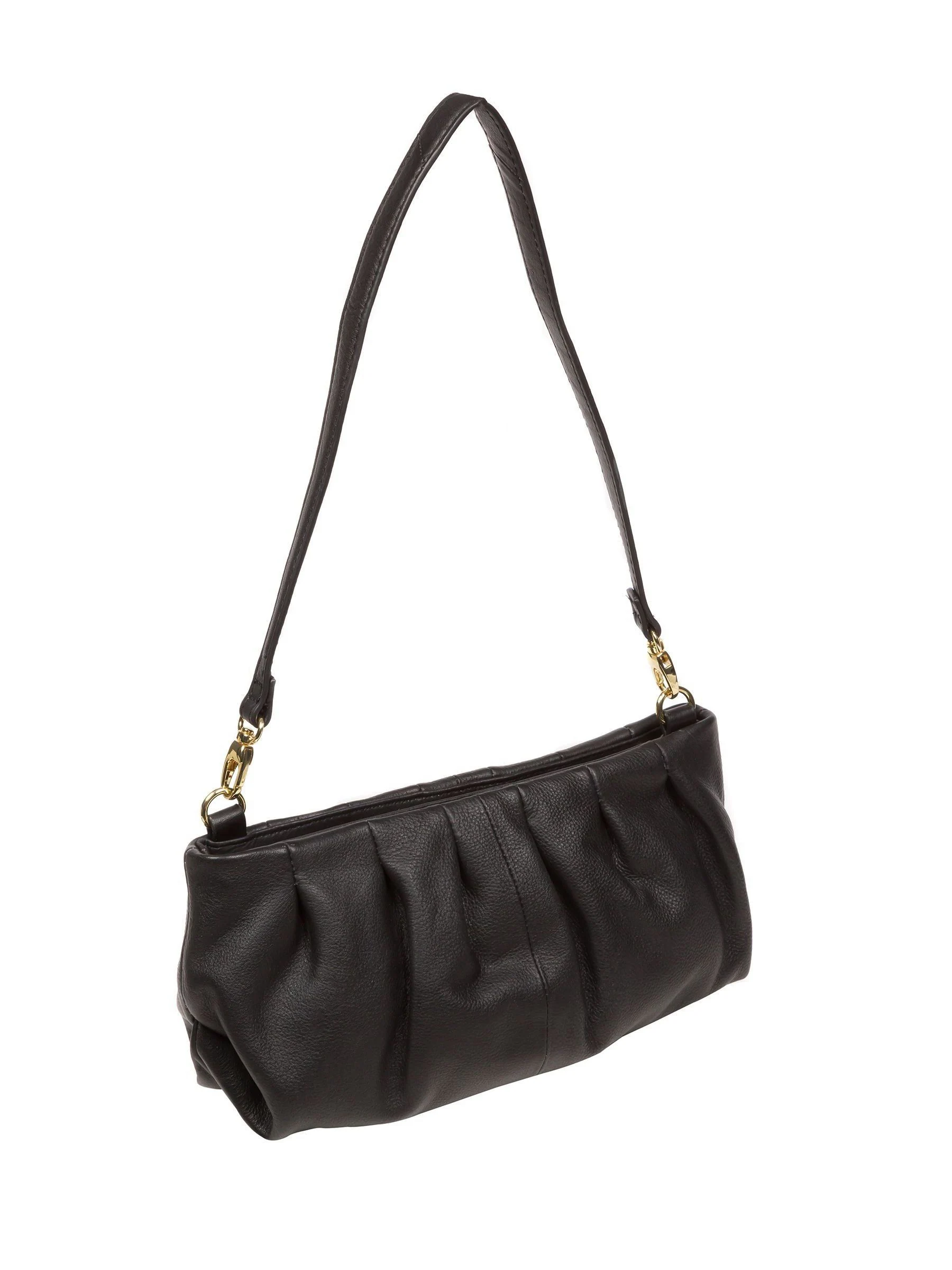 Zwart - Pure Luxuries London Victoria handtas/clutch van nappaleer