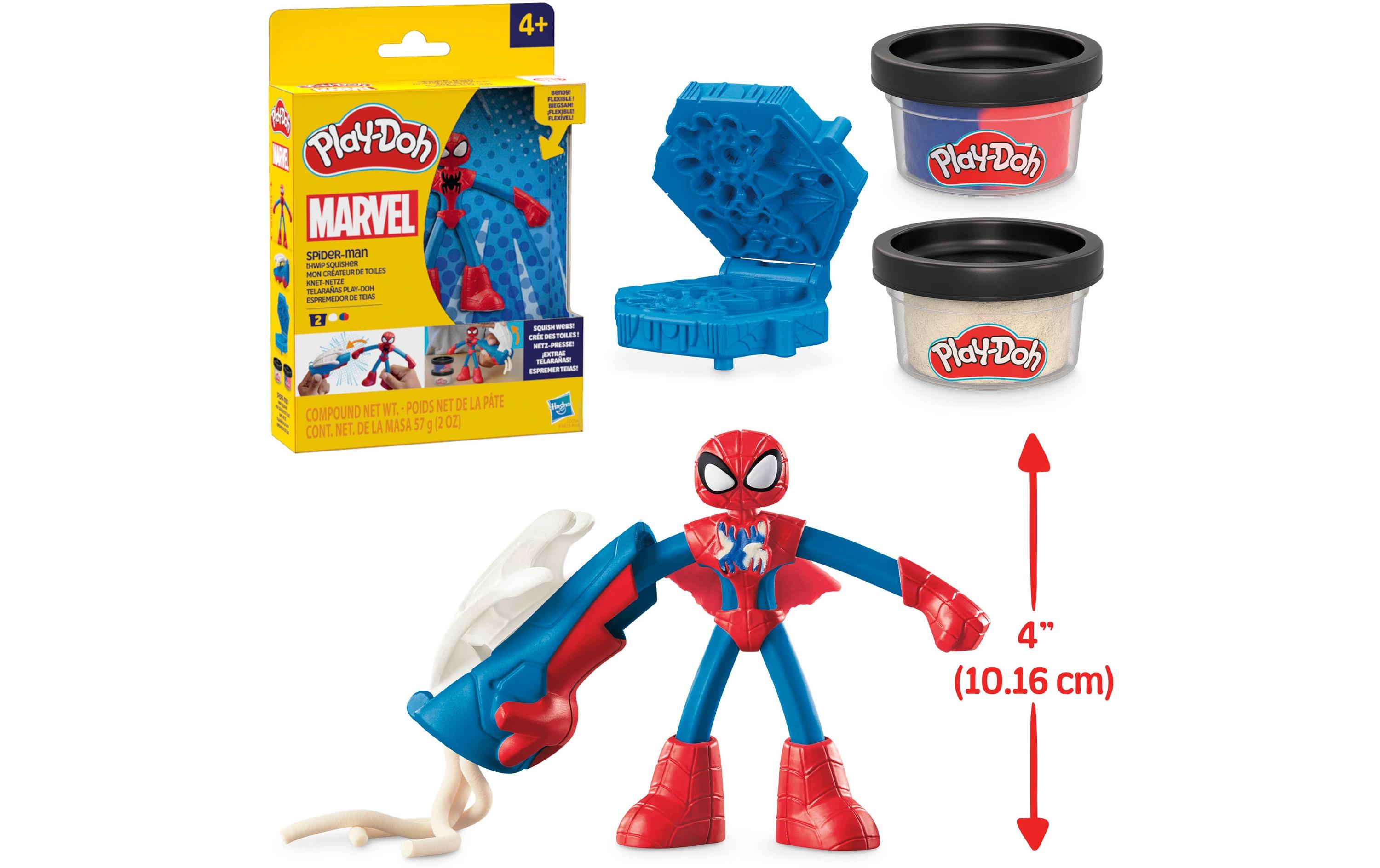 Knetspielzeug Marvel Spider-Man: Knet-NetzeSpielset mit Actionfigur und Knete