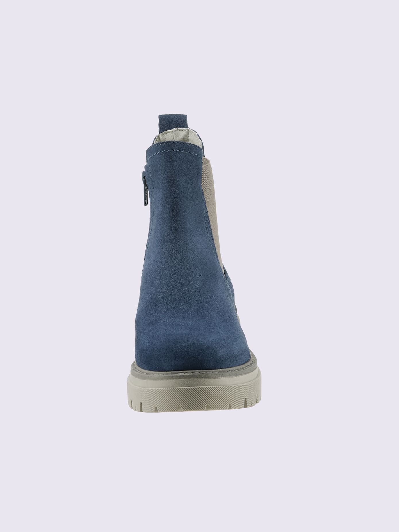Bottines cuir velours de vache.