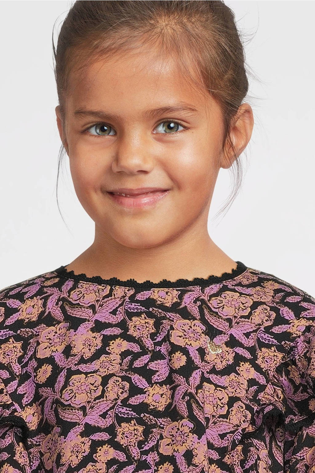 LOOXS blouse met all over print paars