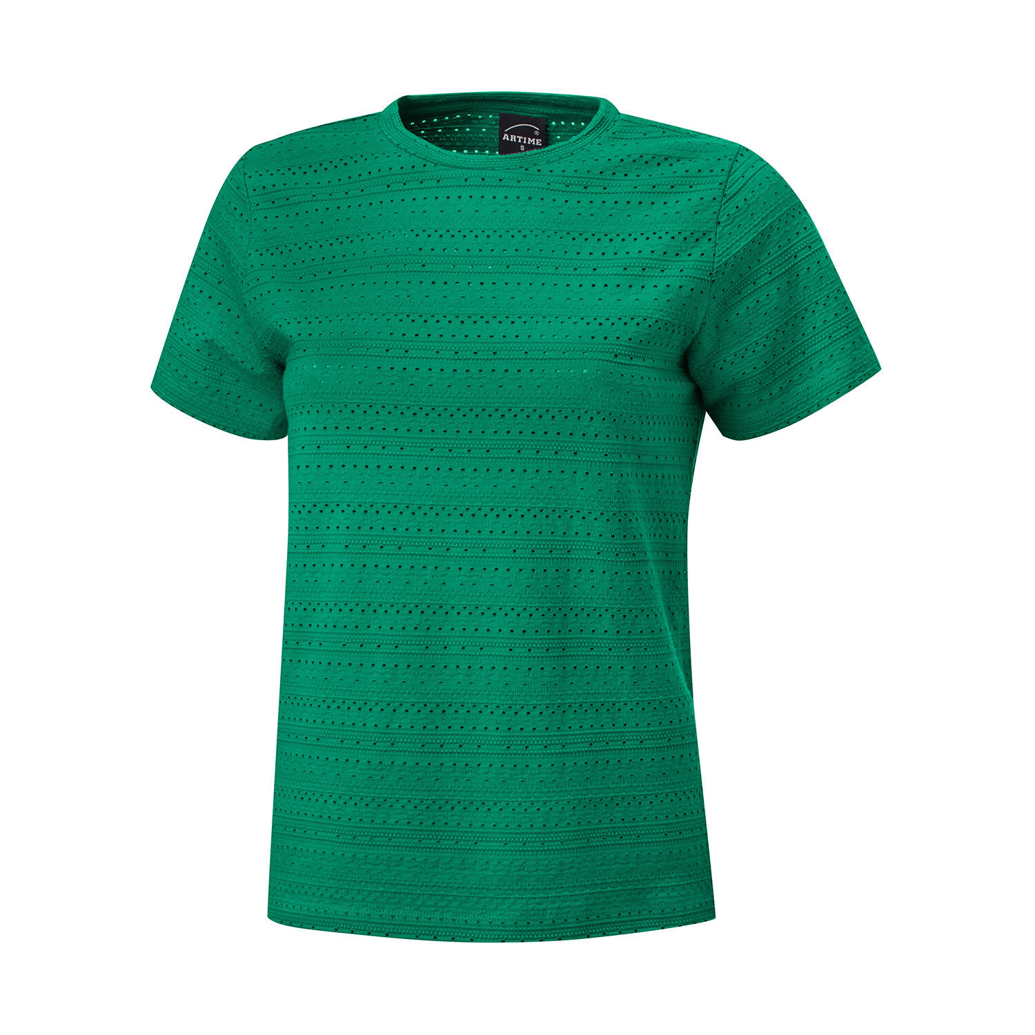 Sommerliches Damen-T-Shirt mit Ajourmuster