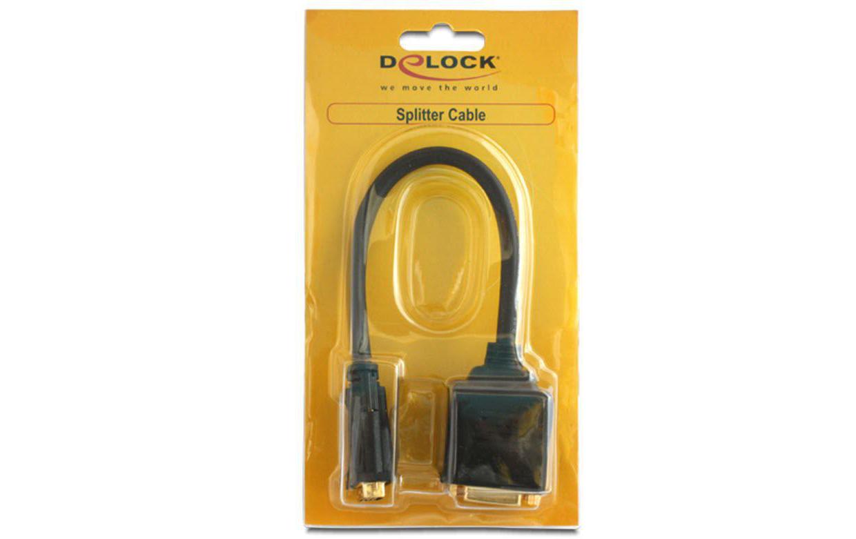 2-Port Signalsplitter DVI-D - DVI-DStecker 24+1 auf 2x 24+1