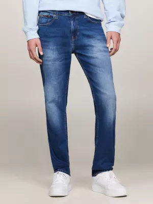Calça jeans Ryan Straight Relaxed Fit com lavagem desbotada
