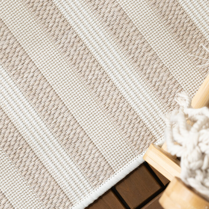 Buitenvloerkleed - Capri Curves Beige/Creme | Stijlvol!