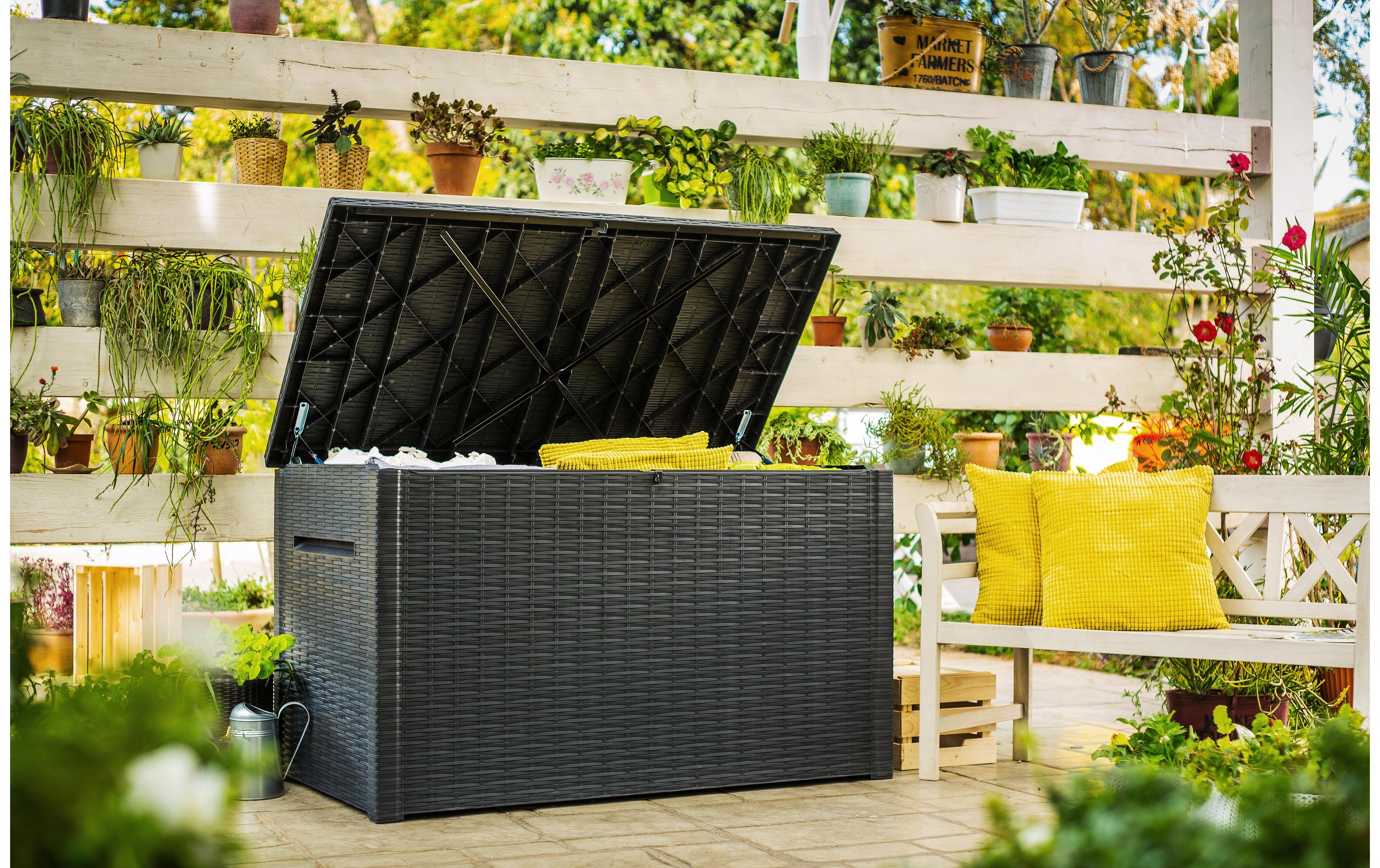 Gartenbox Java, Dunkelbraun<br>Outdoor-Aufbewahrungsbox 870 l
