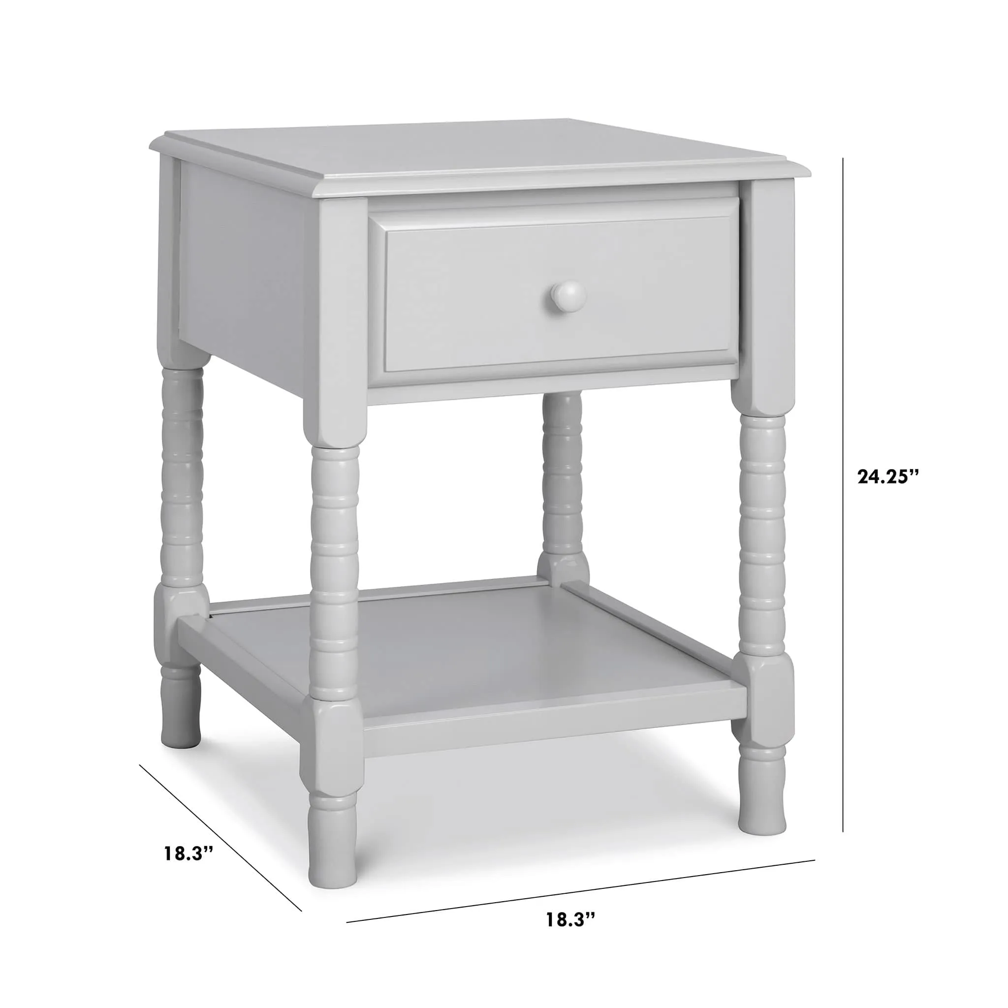 DaVinci Table de Nuit Jenny Lind Spindle - Gris