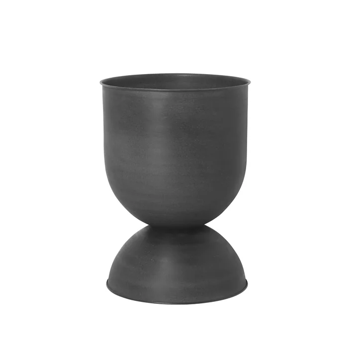 Ferm Living - Hourglass Blumentopf medium, Ø 41 x H 59 cm, schwarz / dunkelgrau