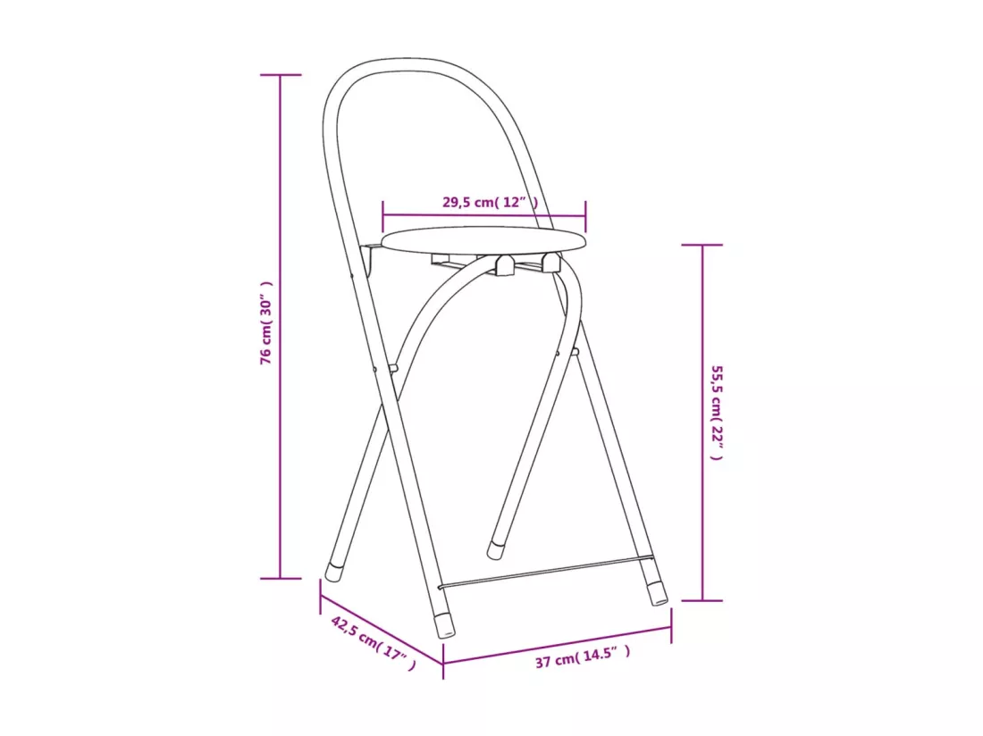 Ensemble de salle à manger pliable 5 pièces MDF