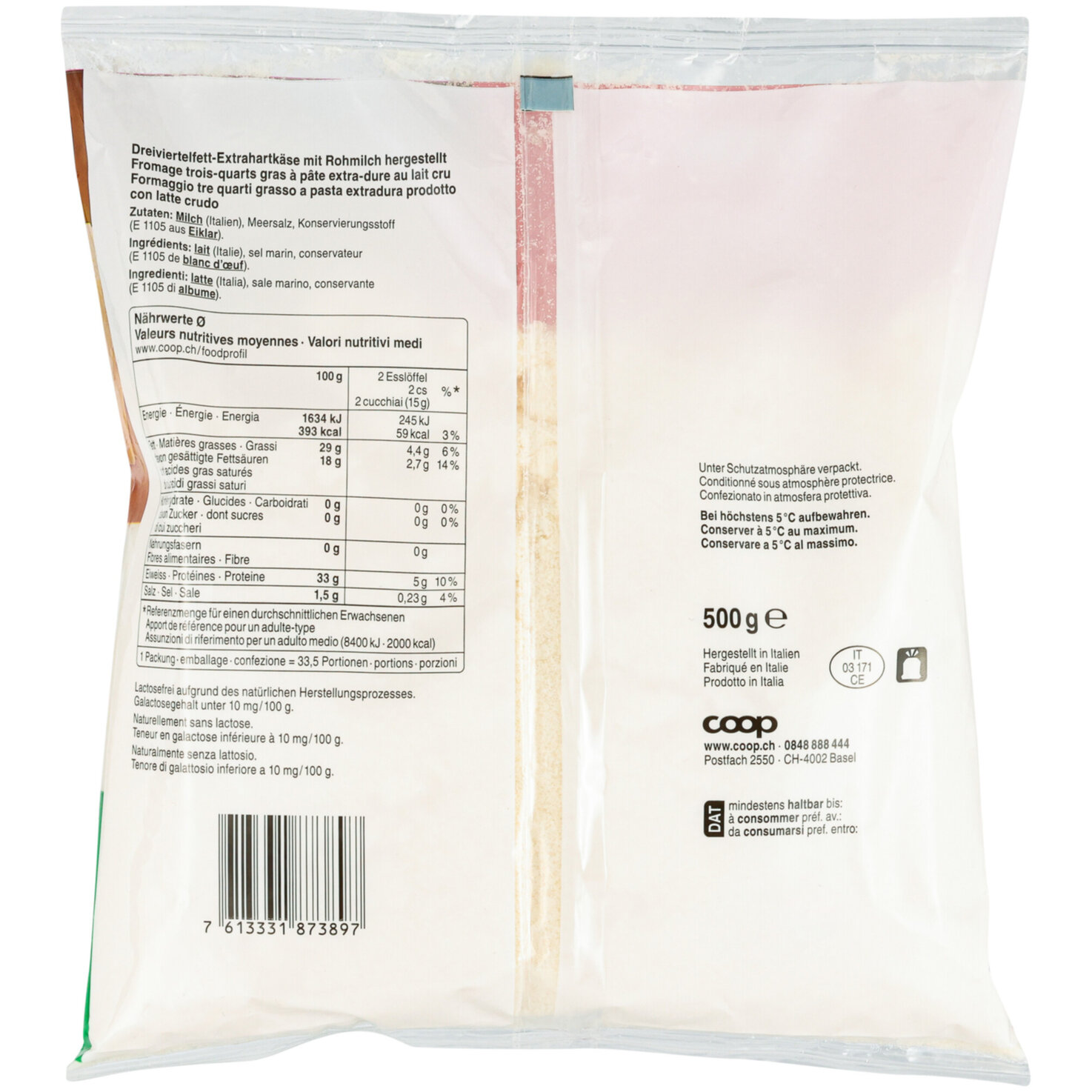 Grana Padano Reibkäse DOP