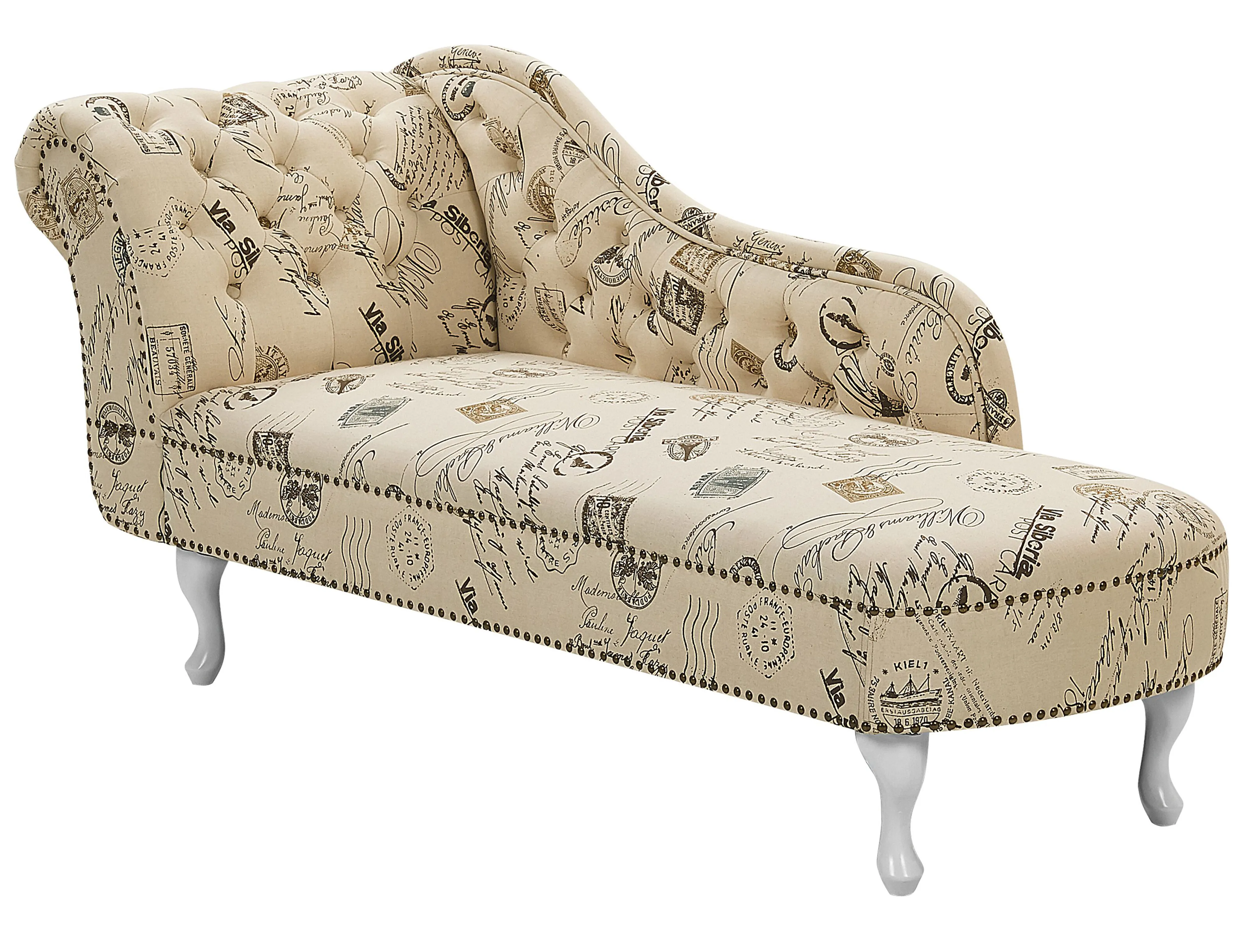 Linkszijdige chaise longue NIMES Stof Beige