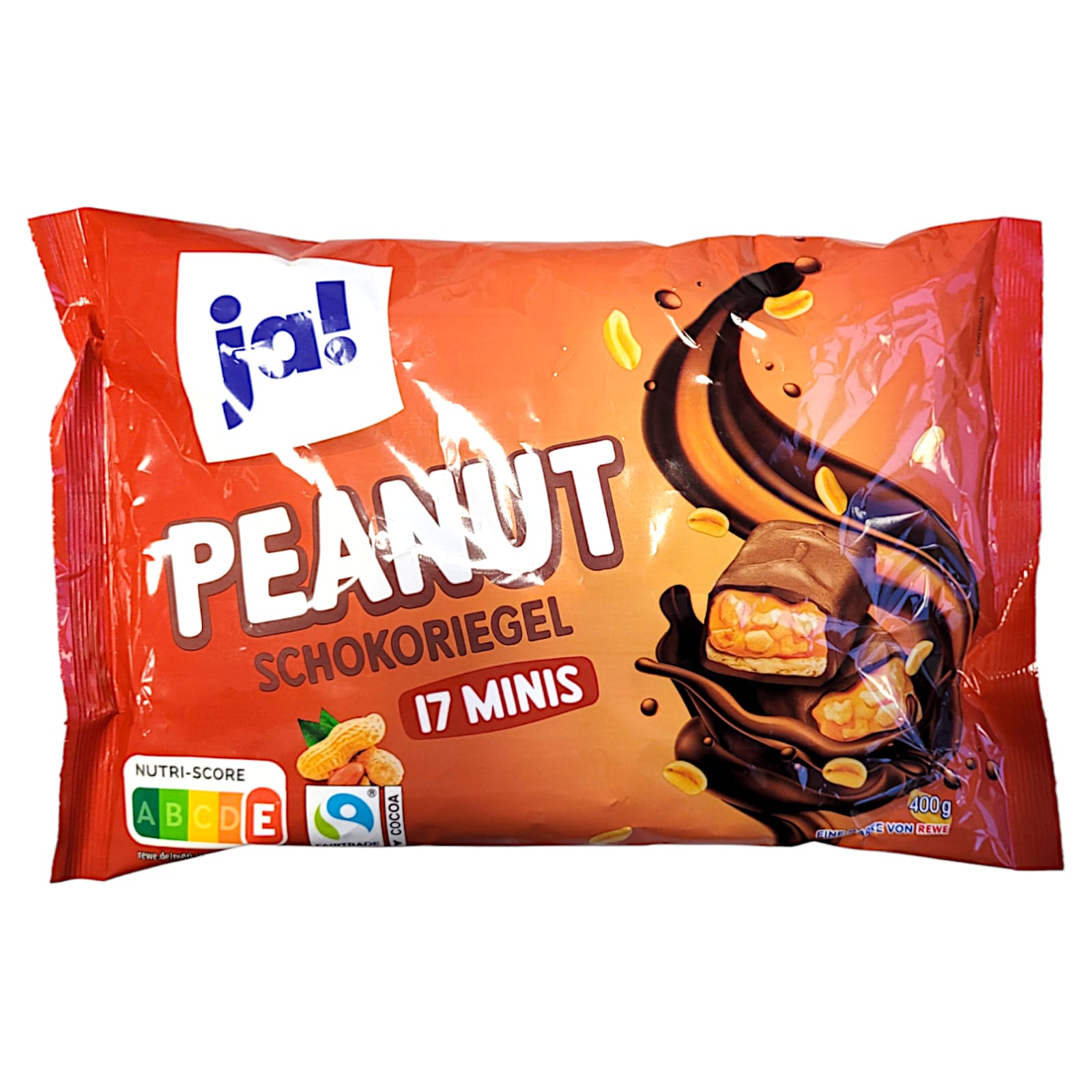 Ja! Peanut Schokoriegel 17 Minis 400g MHD:23.10.25