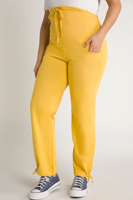 Bellieva-Sweatpants, extrabreiter Bund, Biobaumwolle