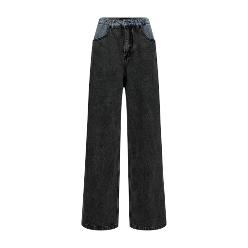 Copenhagen Muse Charlee Jeans, Black Denim w. Washed Blue, XL