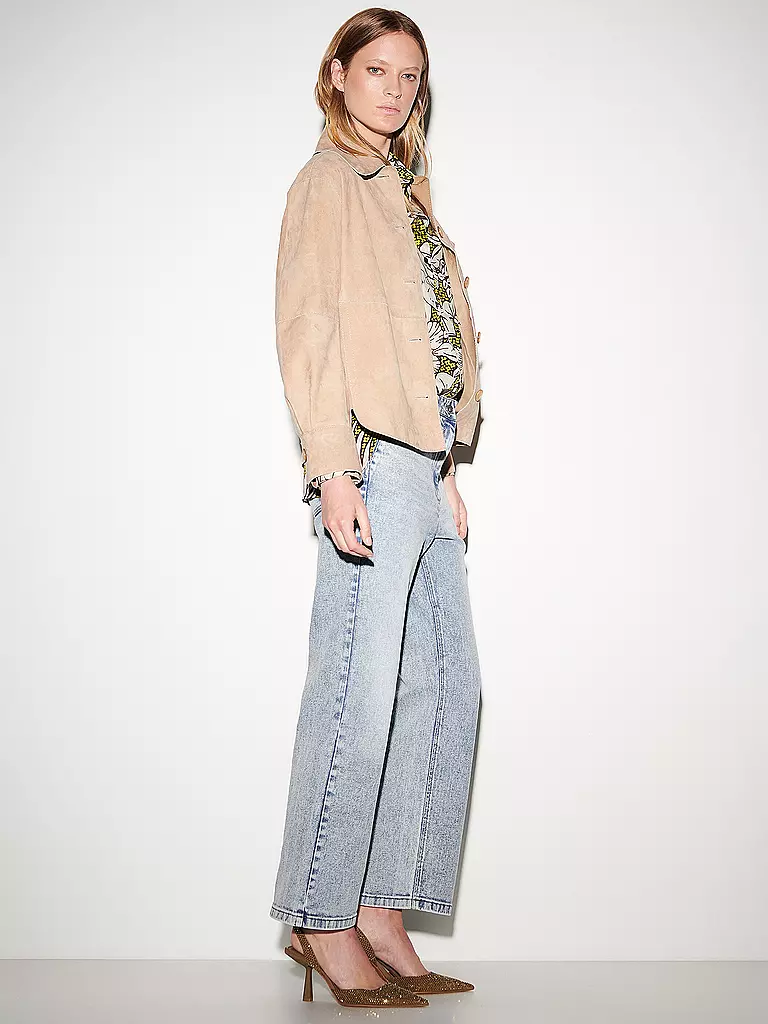 LUISA CERANO Lederjacke  beige