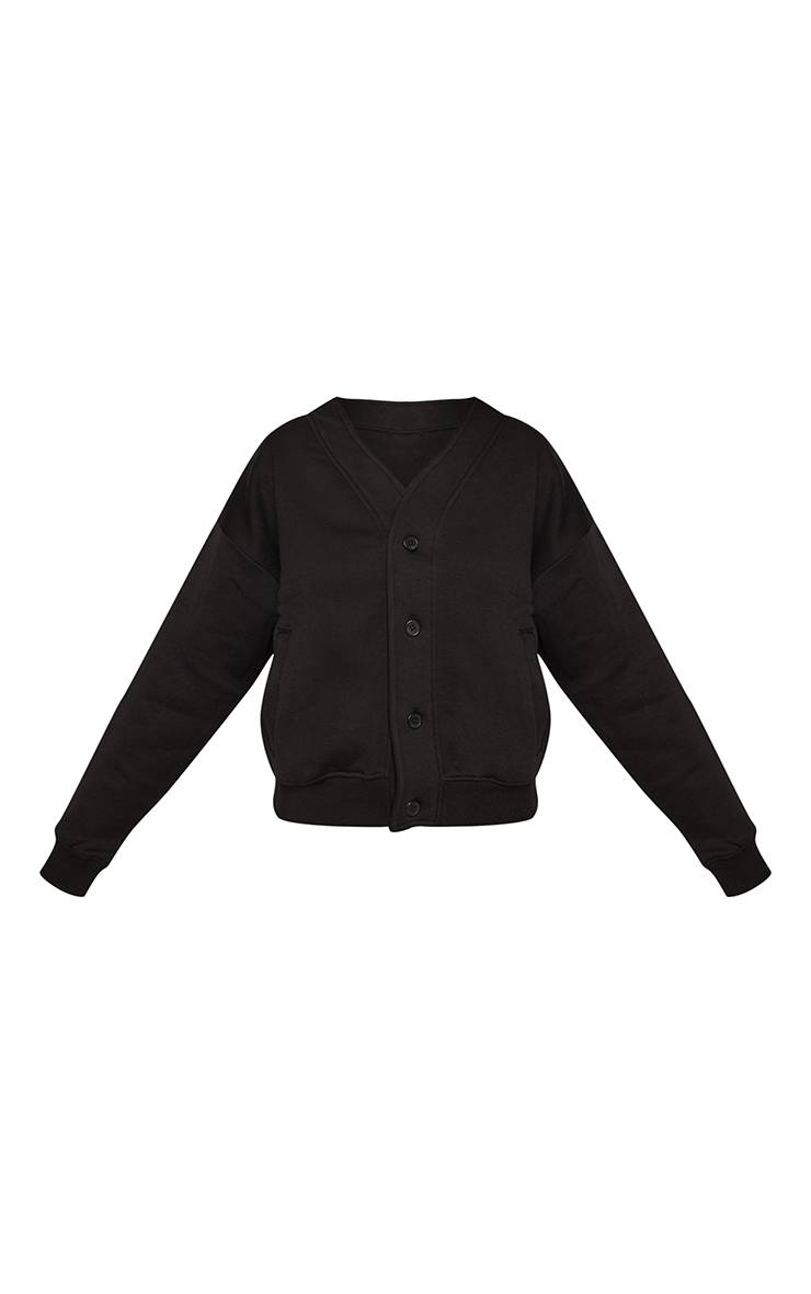 Noir Sweat Petite Avec Boutons Et Poches Latérales