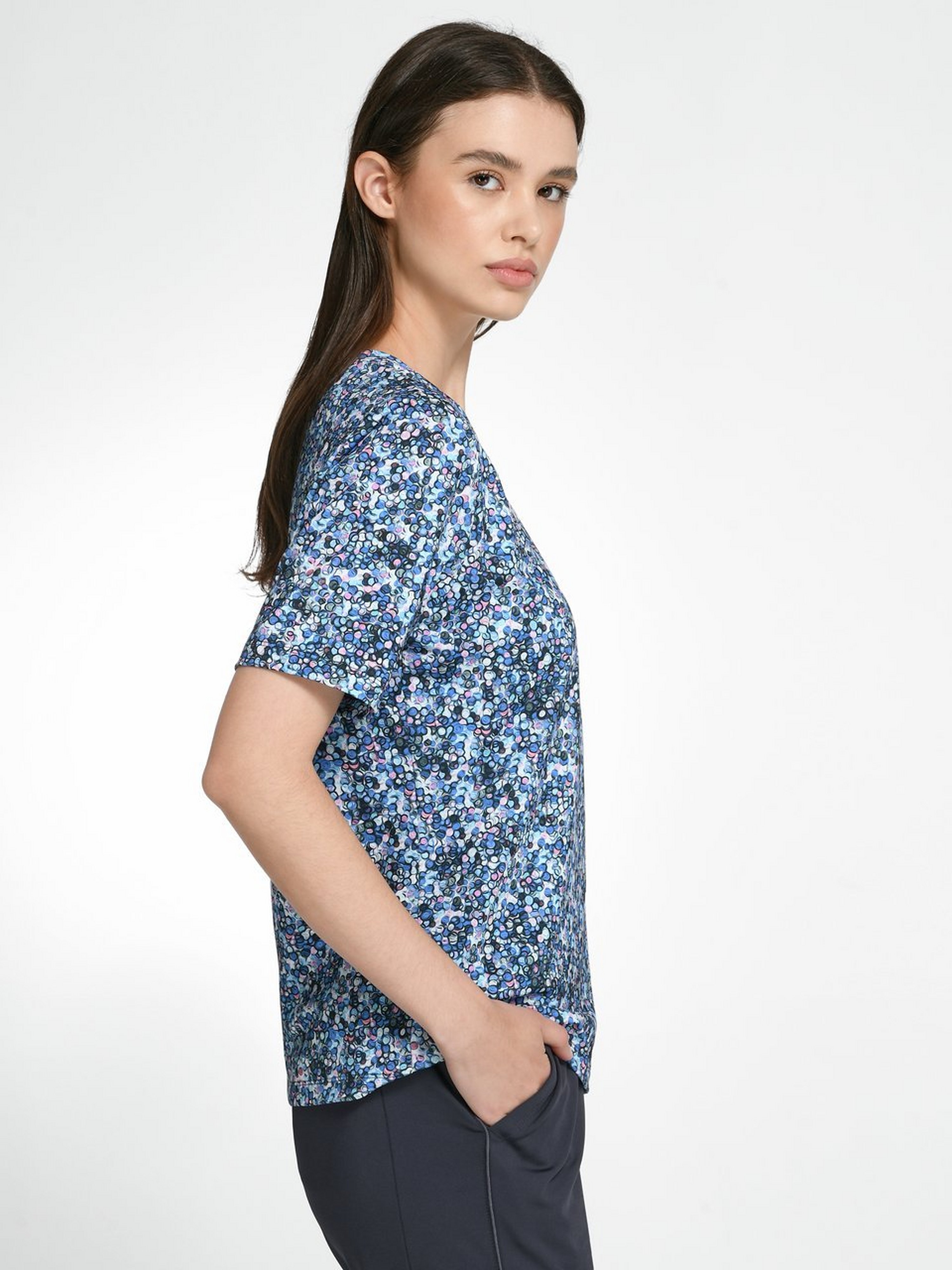 Rundhals-Shirt mit ­1/2-Arm