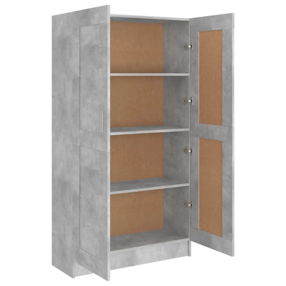 vidaXL - Boekenkast - Grijs - Bewerkt hout