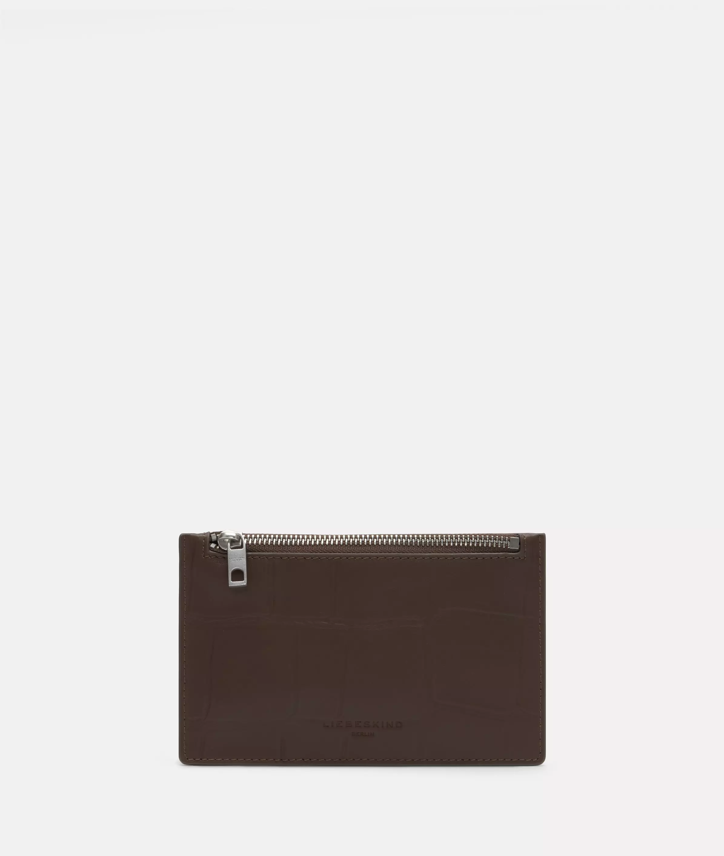 Croc Kiwi Pouch Leather pouch with crocodile embossing