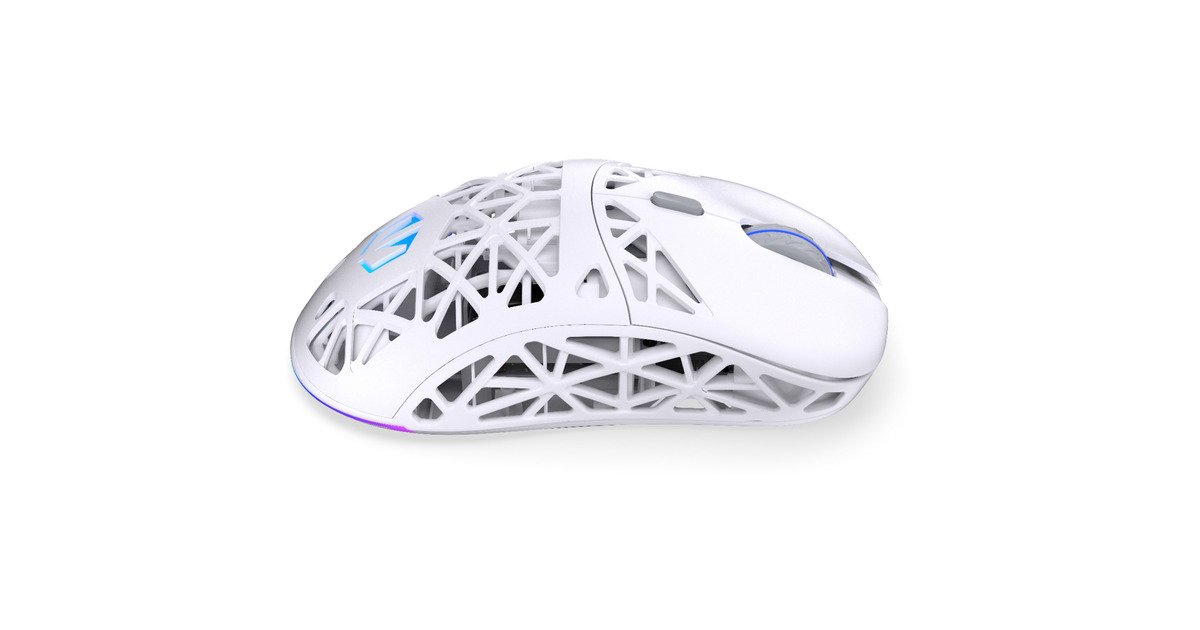 ENDORFYLIV Wireless Onyx White gaming muis  (Wit, 12.000 DPI, ARGB, USB-C / 2.4 GHz / Bluetooth)