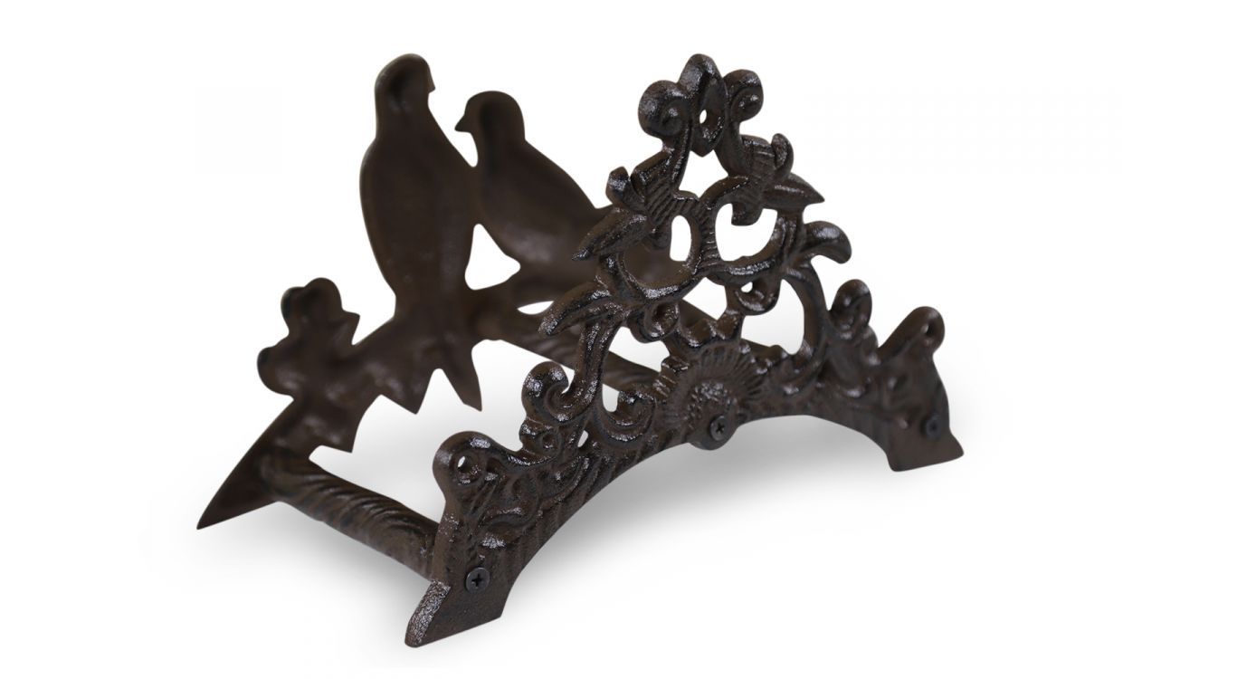 Support tuyau arrosage fonte marron 23x14.5x16.5cm