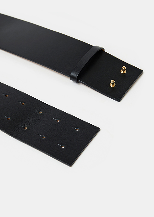 Ceinture Laurennoire en cuir lisse
