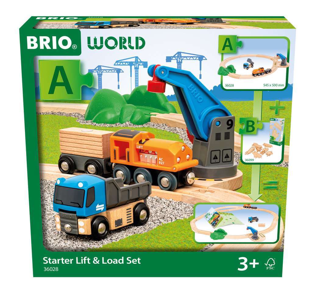 BRIO Spiel Starterset Güterzug mit Kran A