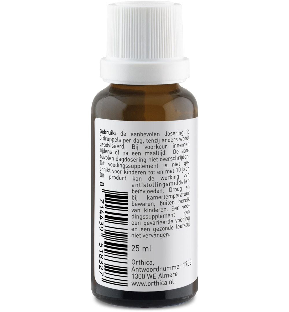 Orthica D3 & K2 oliedruppels (25 ml)