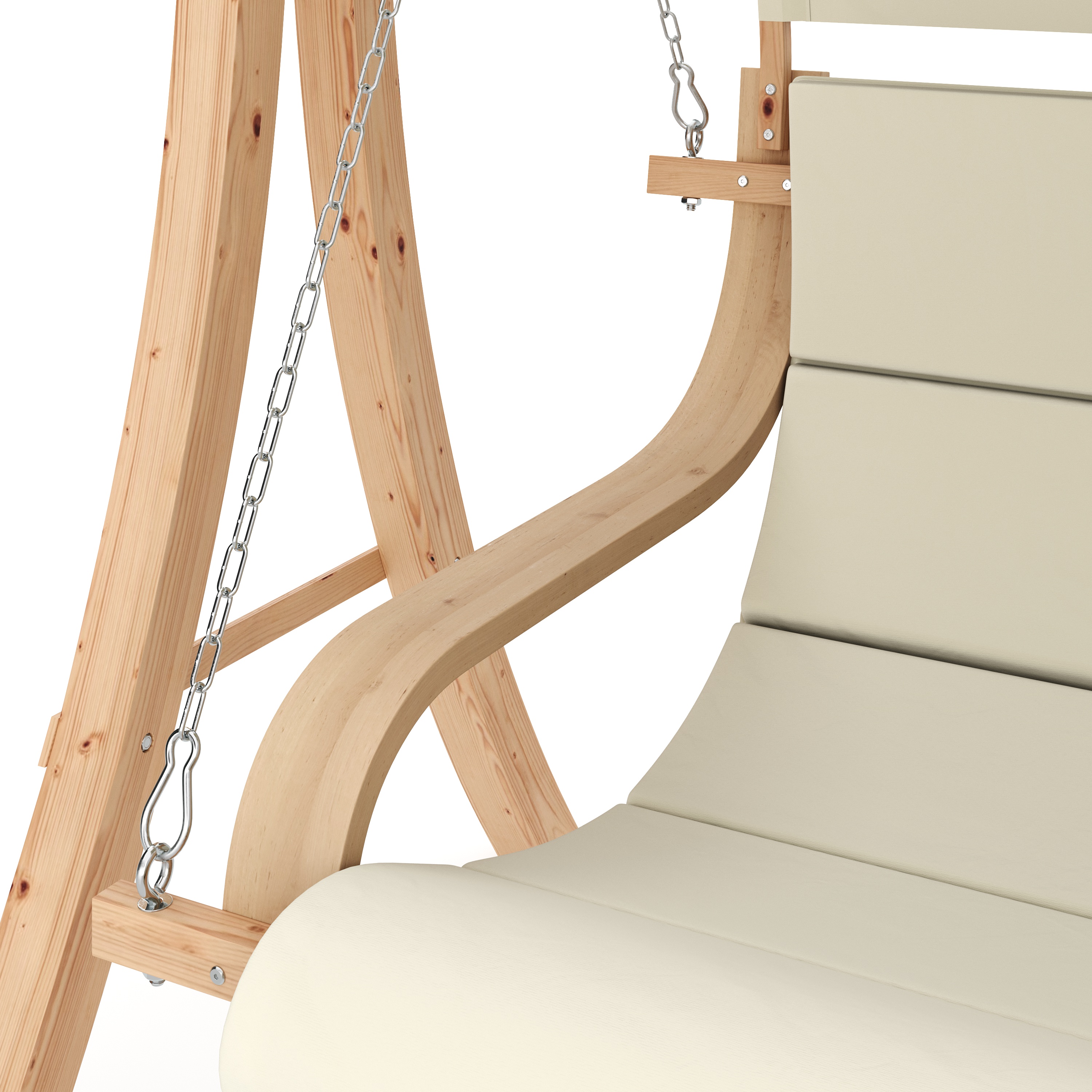 Hollywoodschaukel Holz beige/nature