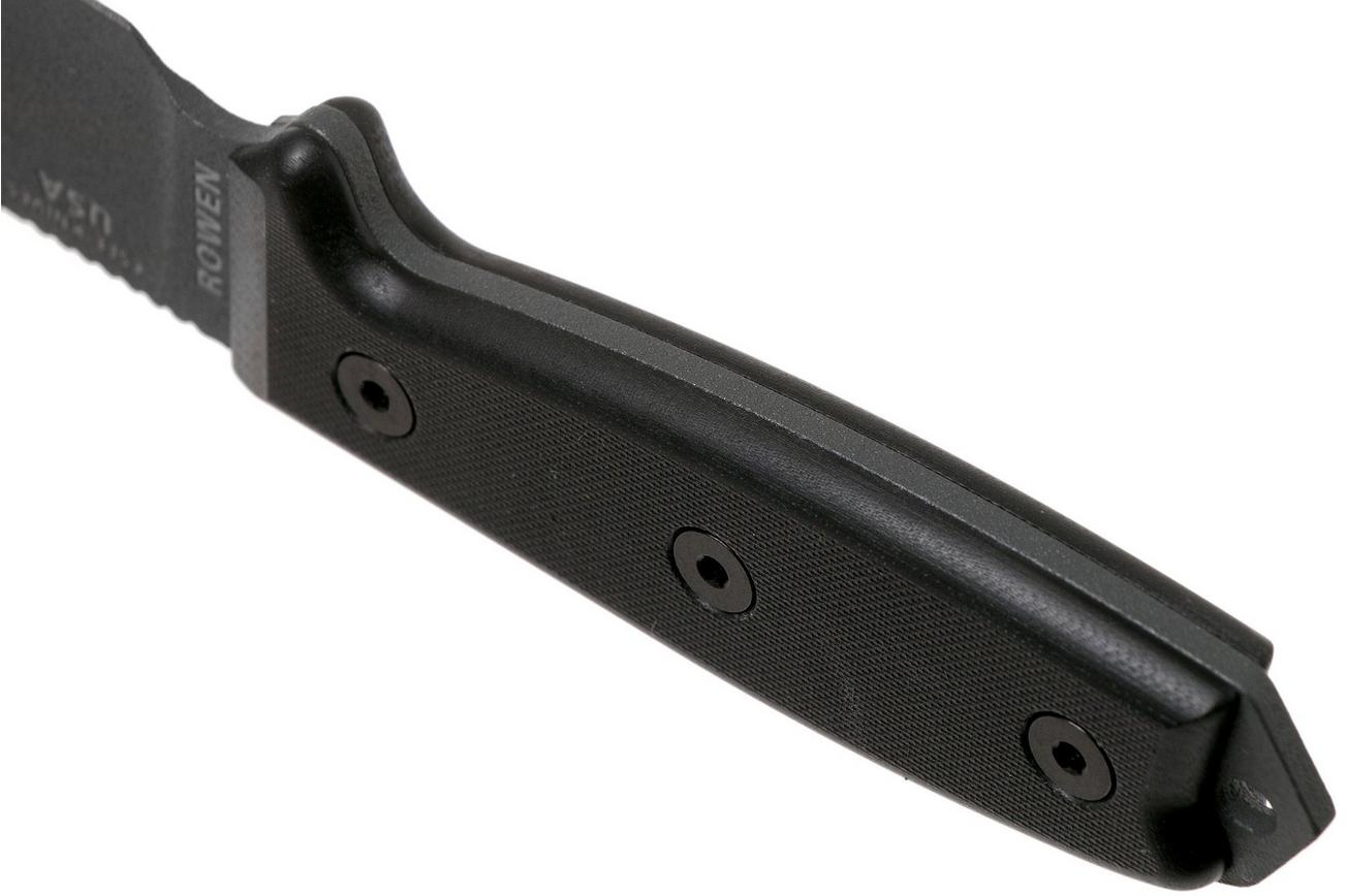 ESEE Model 3 Tactical Gunsmoke Black 3PTGB, zwarte G10 handgreep en kydex schede