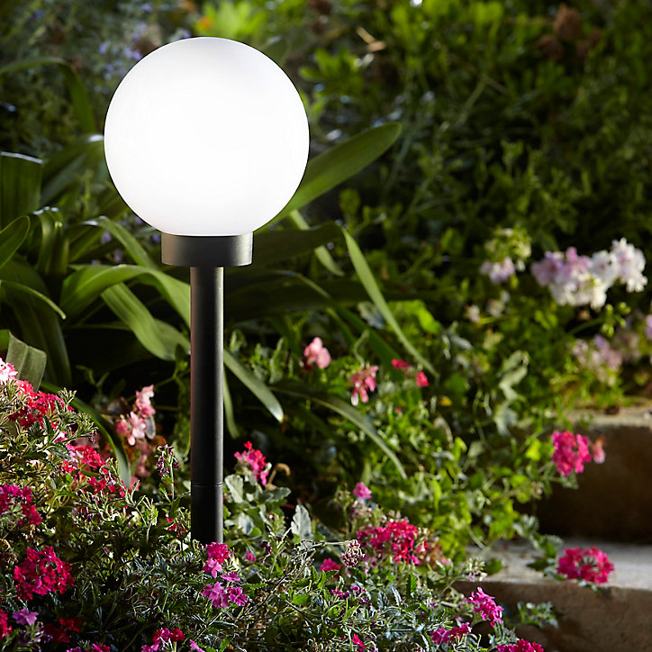 Balise à piquer extérieure LED intégrée solaire Kimberley 0.02W IP44 GoodHome noir