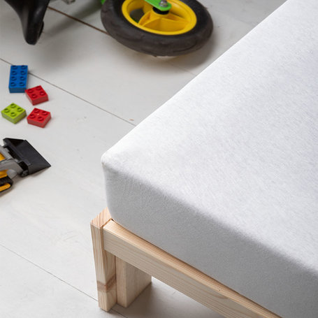 Hoeslaken Kids Stretch - Creme  - Maat: Ledikant - 60 x 120