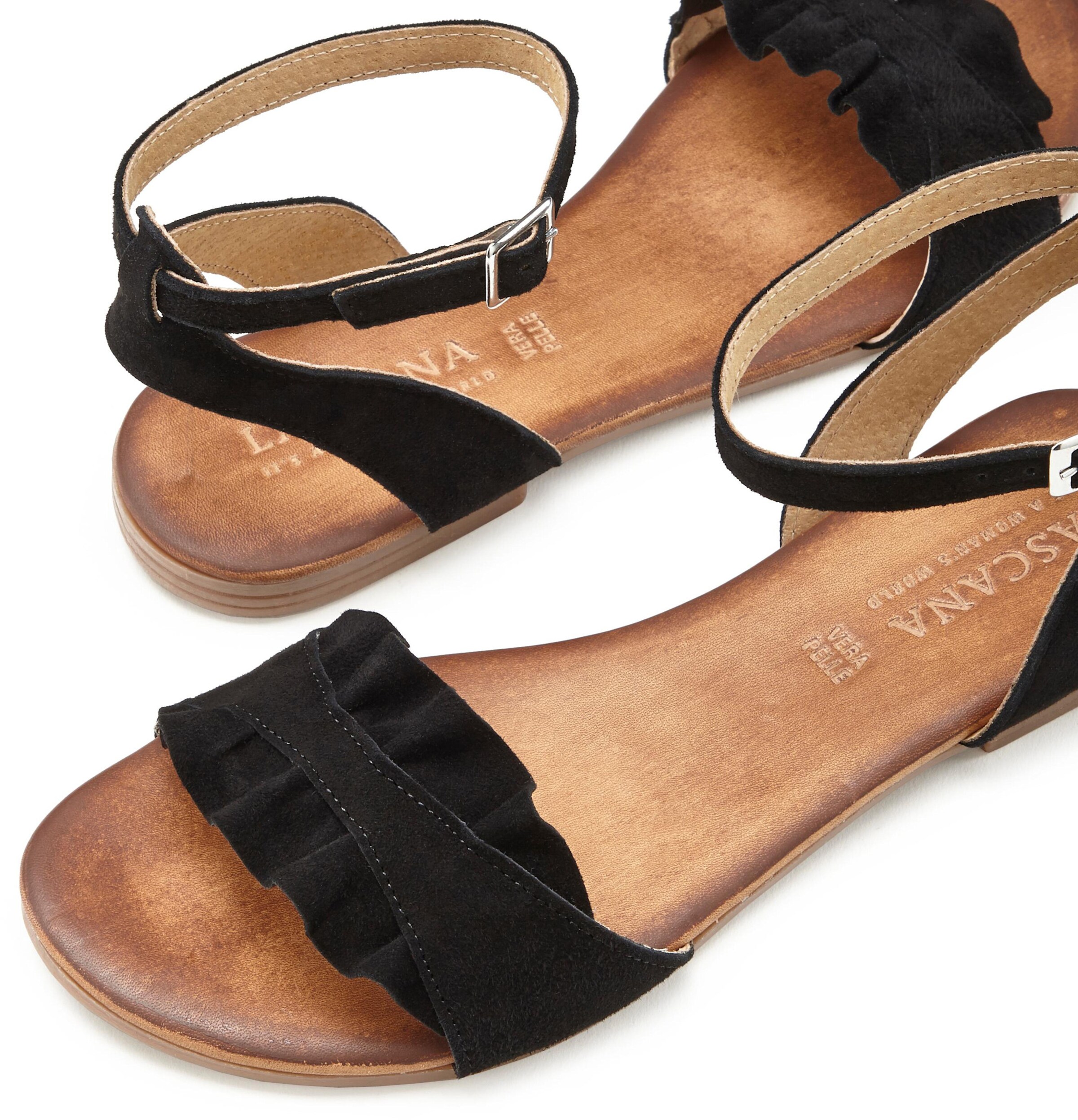 LASCANA Sandale in schwarz