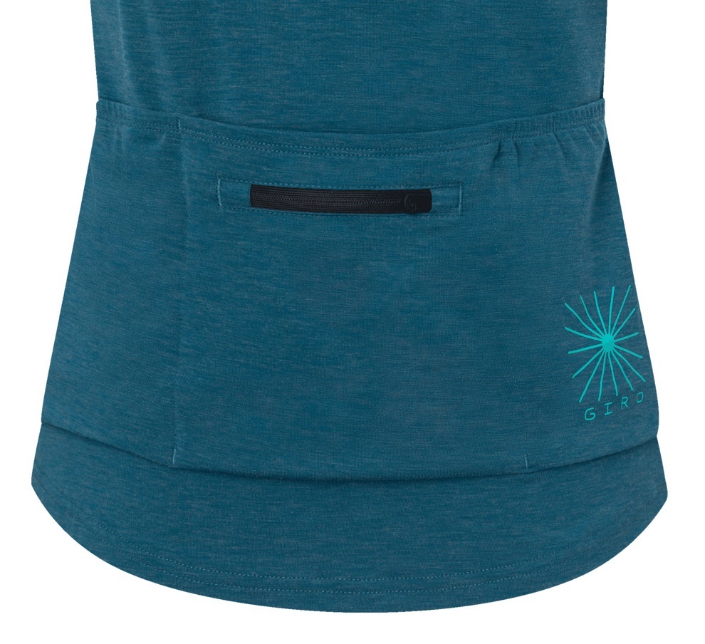 Giro Ride MTB Fietsshirt Korte Mouwen Blauw/Zwart Dames