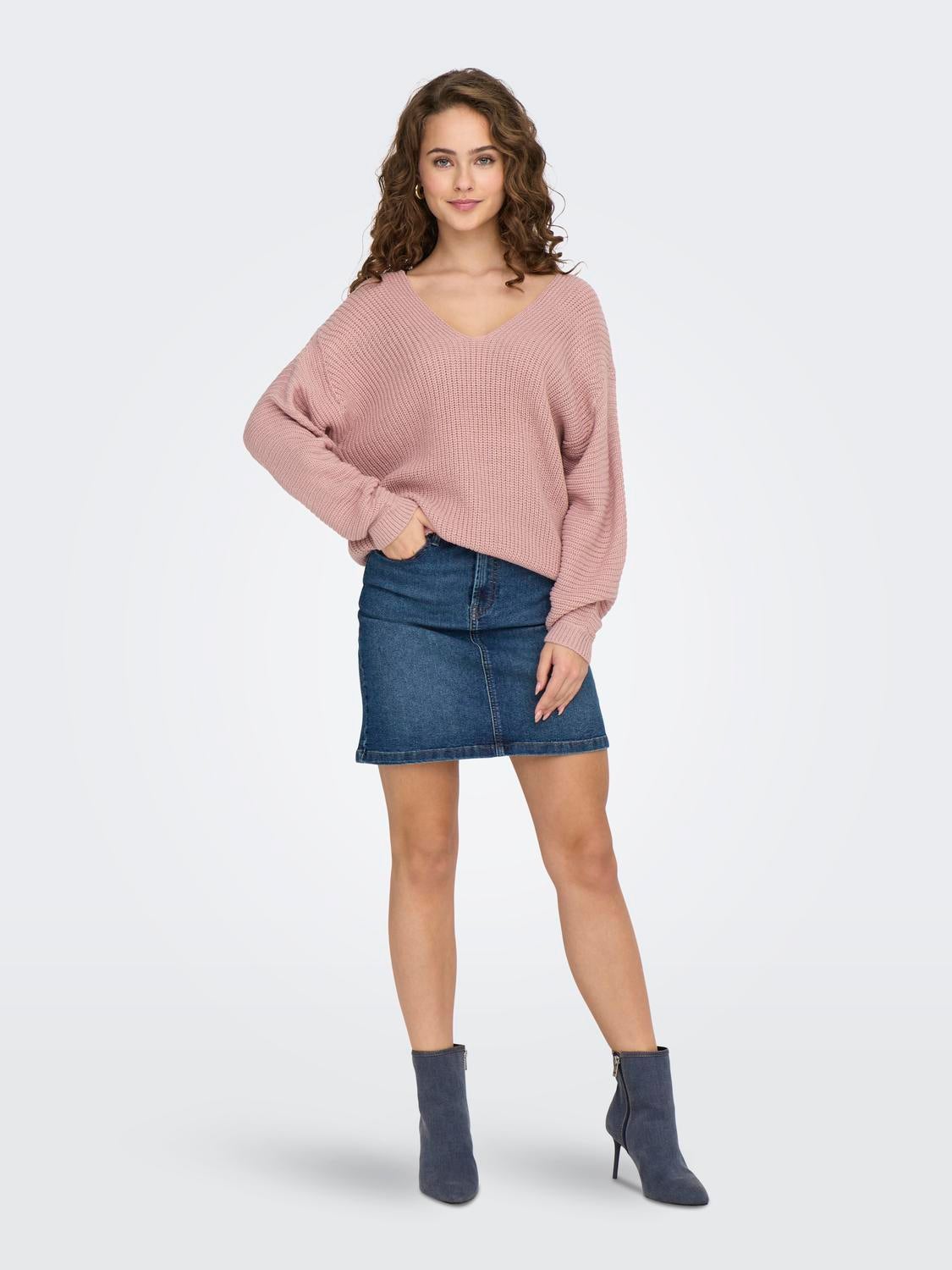JDYJUSTY Strickpullover Woodrose
