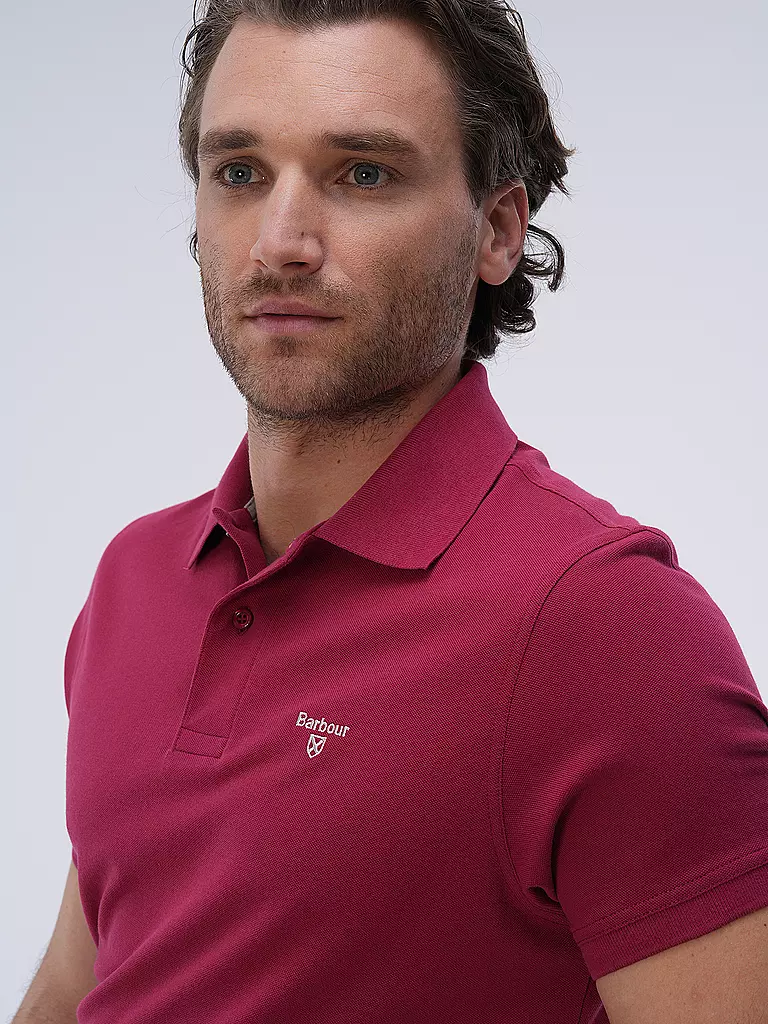 BARBOUR Poloshirt rot