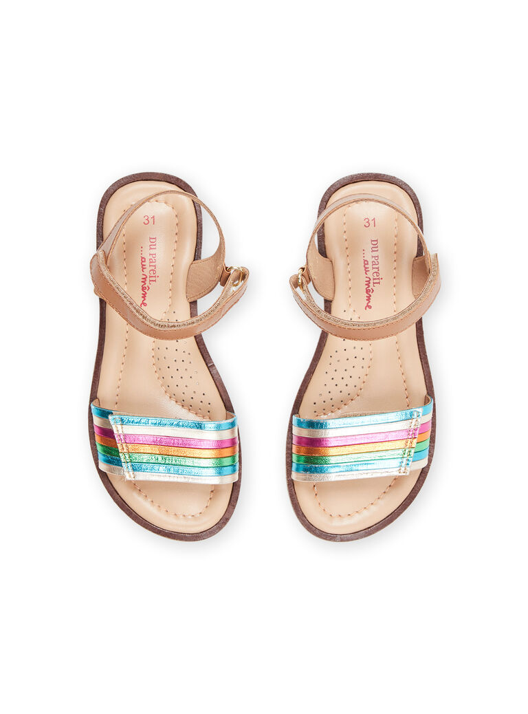Sandales camel en cuir