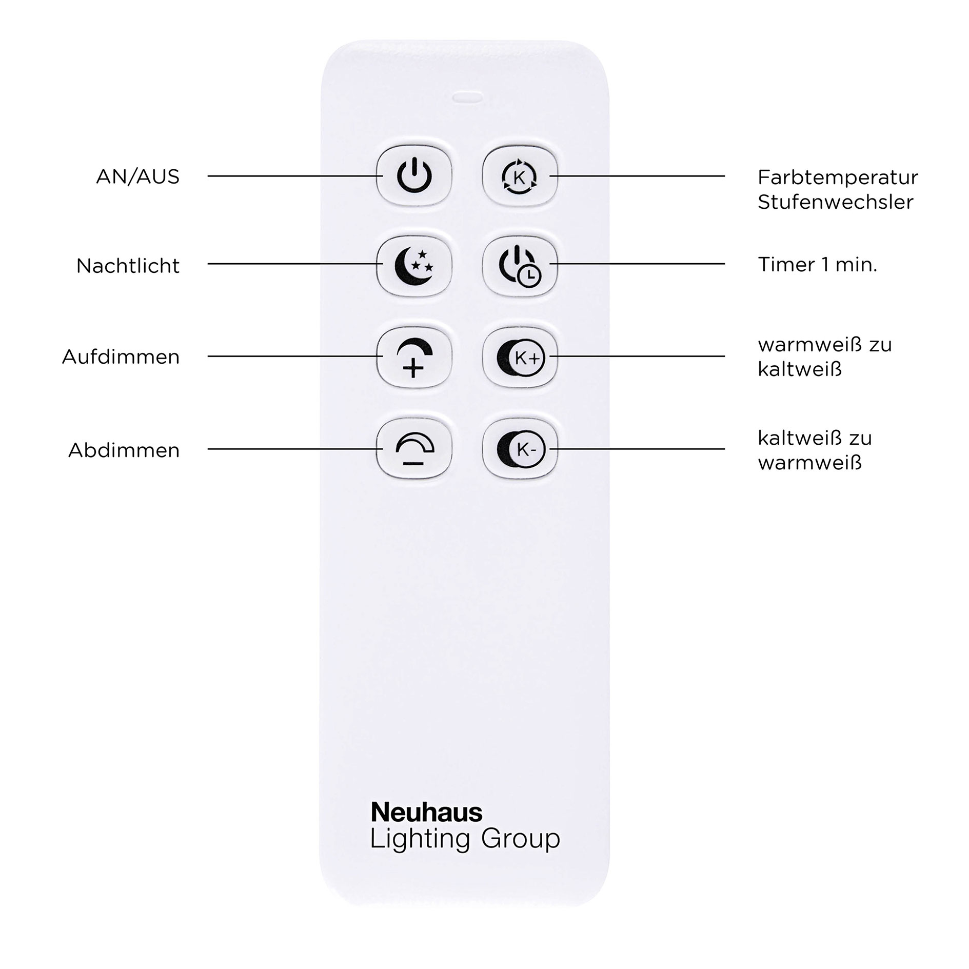 LED-Deckenleuchte - stahlfarben - dimmbar - 82 cm