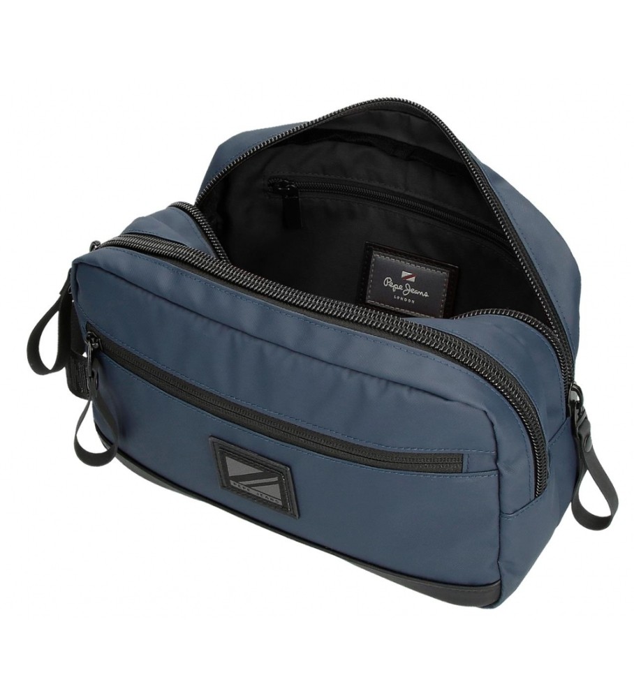Nécessaire adaptável Pepe Jeans Hoxton com dois compartimentos, azul marinho