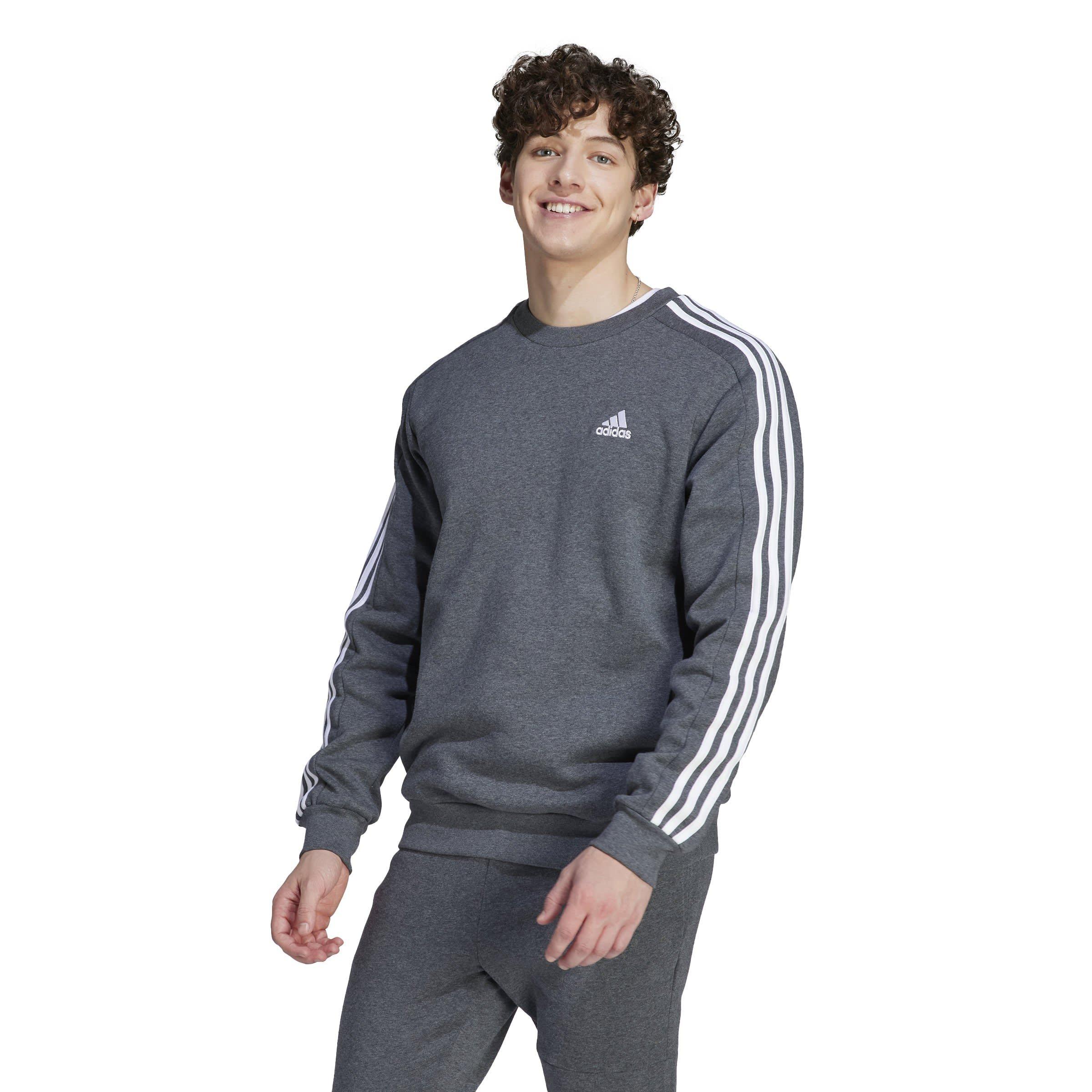 adidas Essentials 3-Stripes Fleece Sweatshirt Mens