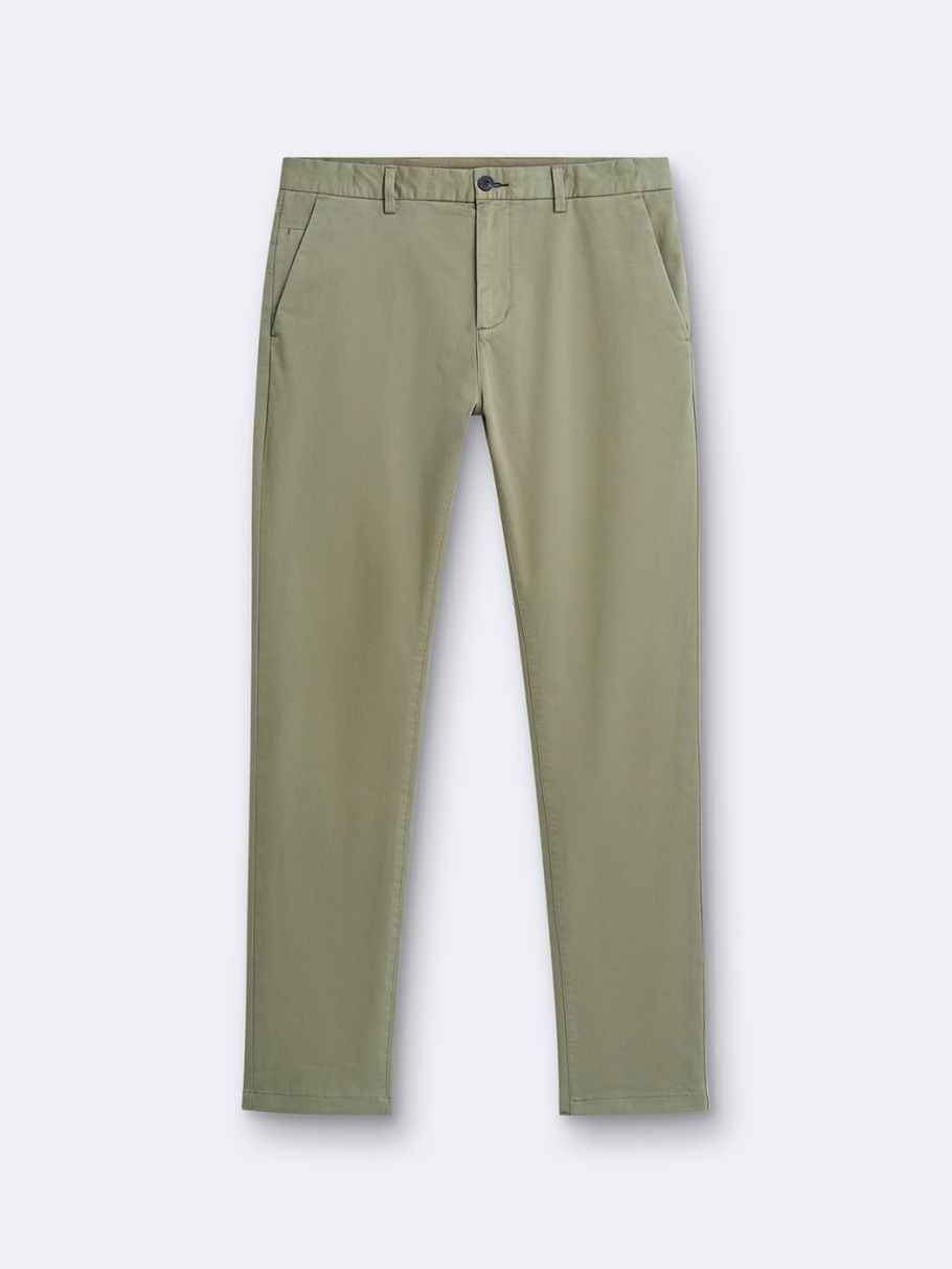 Chino slim en coton élasthane uni