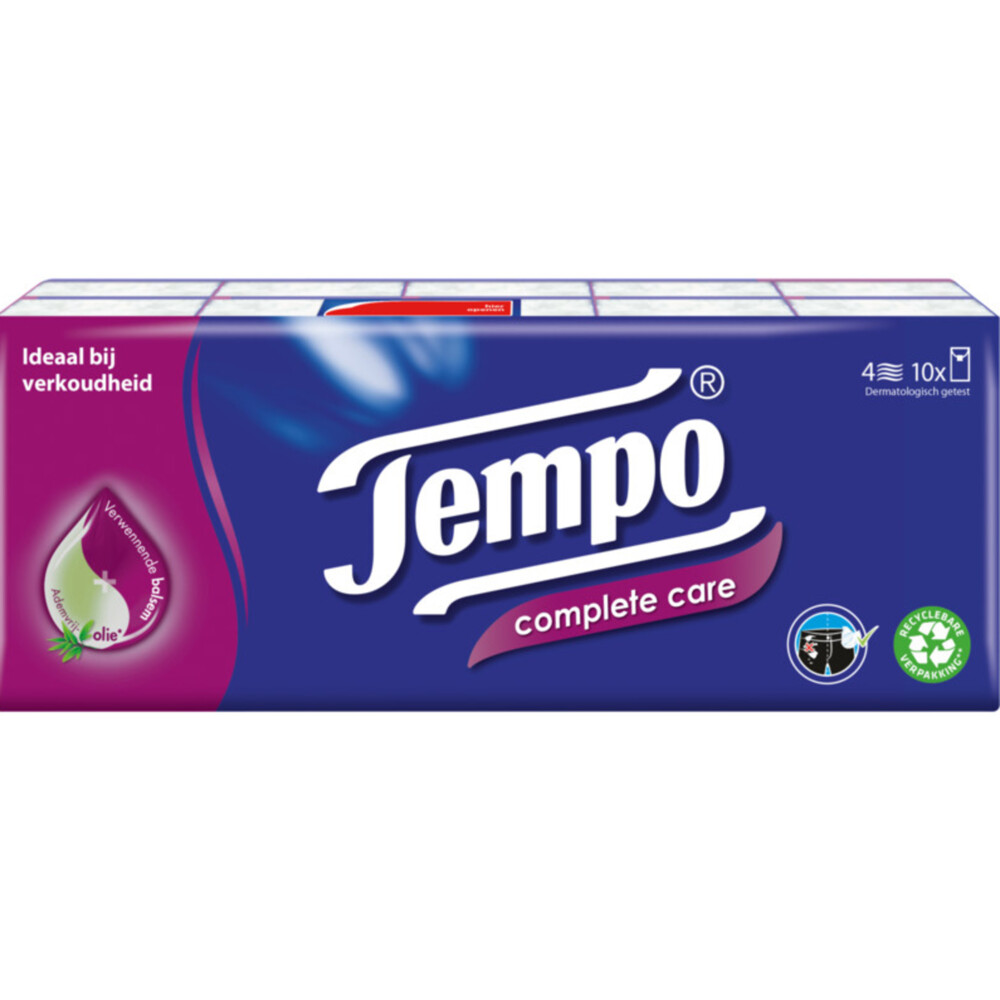 6x Tempo Zakdoekjes Complete Care10 stuks