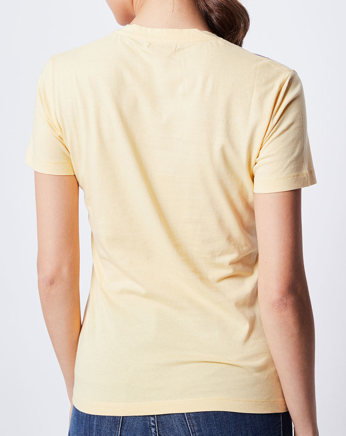 John Galliano T-Shirt imprimé avec perles jaune/multicolore